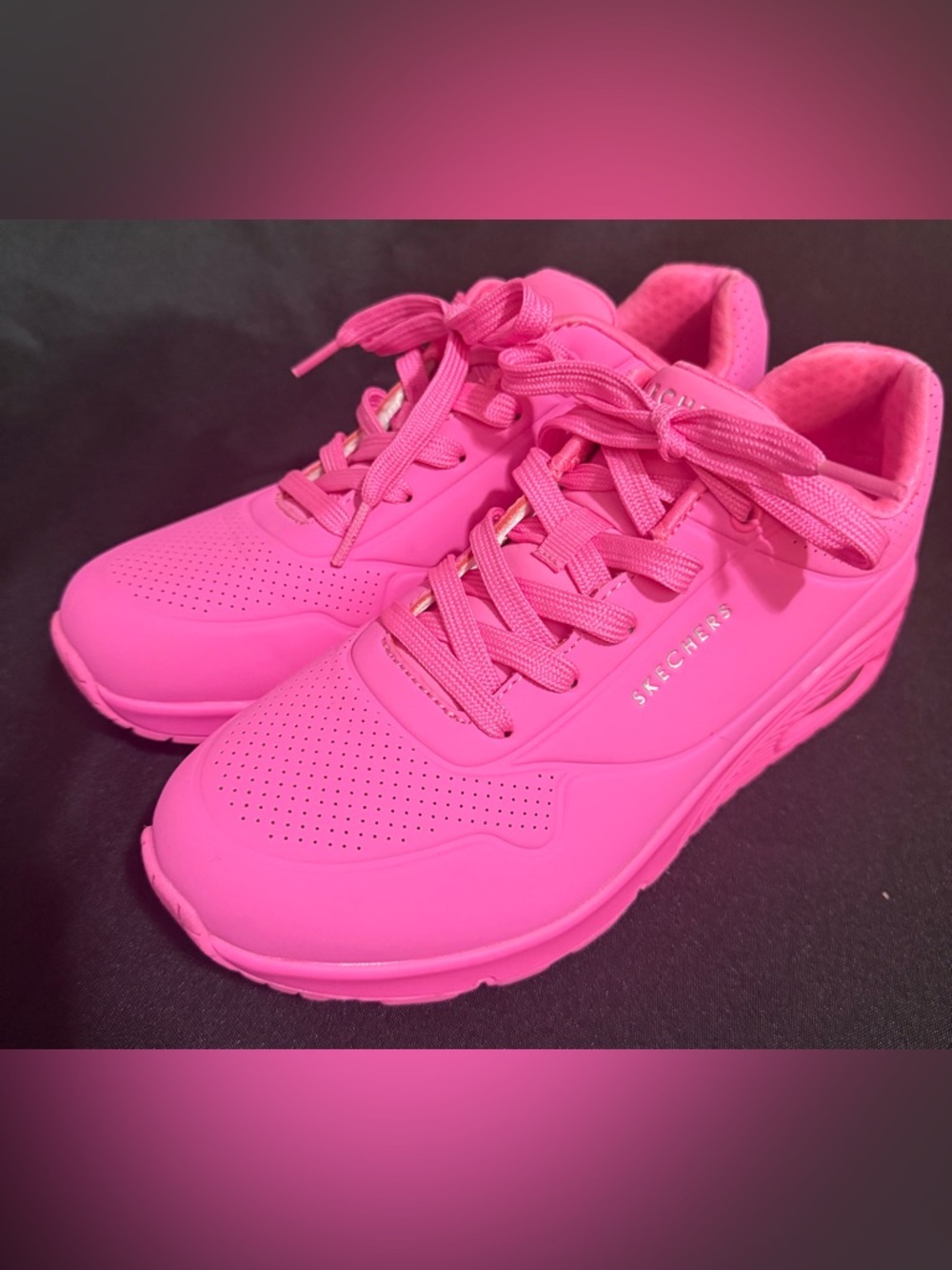 Skechers Hot Pink Women's Air-Cushioned Athletic Sneakers - Picture 5 of 16